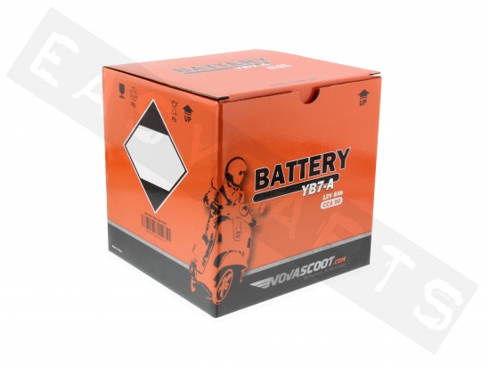 Batterie NOVASCOOT YB7-A 12V-8Ah (avec entretien, avec acide)